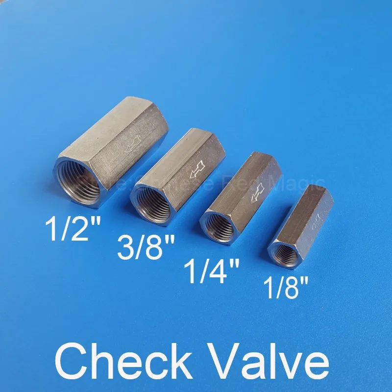 5 шт. полностью металлический 1/" 9,5 мм Калибр односторонний обратный клапан CV02 воздушный водяной компрессор обратный клапан топливный и вакуумный обратный клапан насос