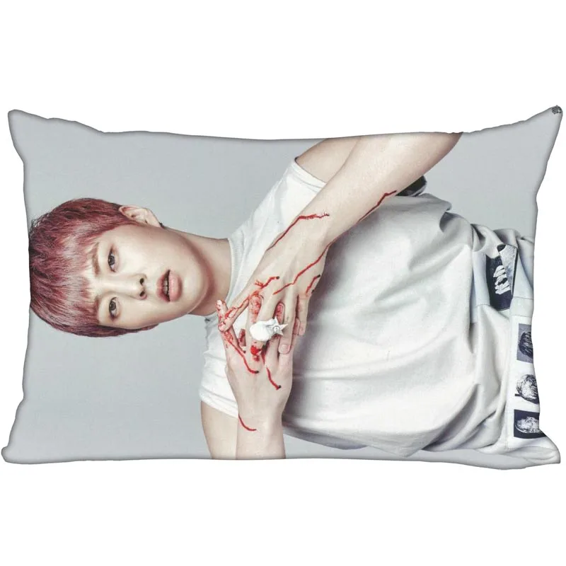 Новое поступление KPOP star custom EXO Xiumin напечатанная атласная наволочка с логотипом на две стороны больше размеров 35x45 см, 40x60 см, 50x75 см - Цвет: 15