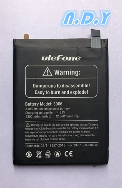 

100% original battery Ulefone X (3066) 3300mAh For ULEFONE X Bateria Batterie Cell Phone Batteries