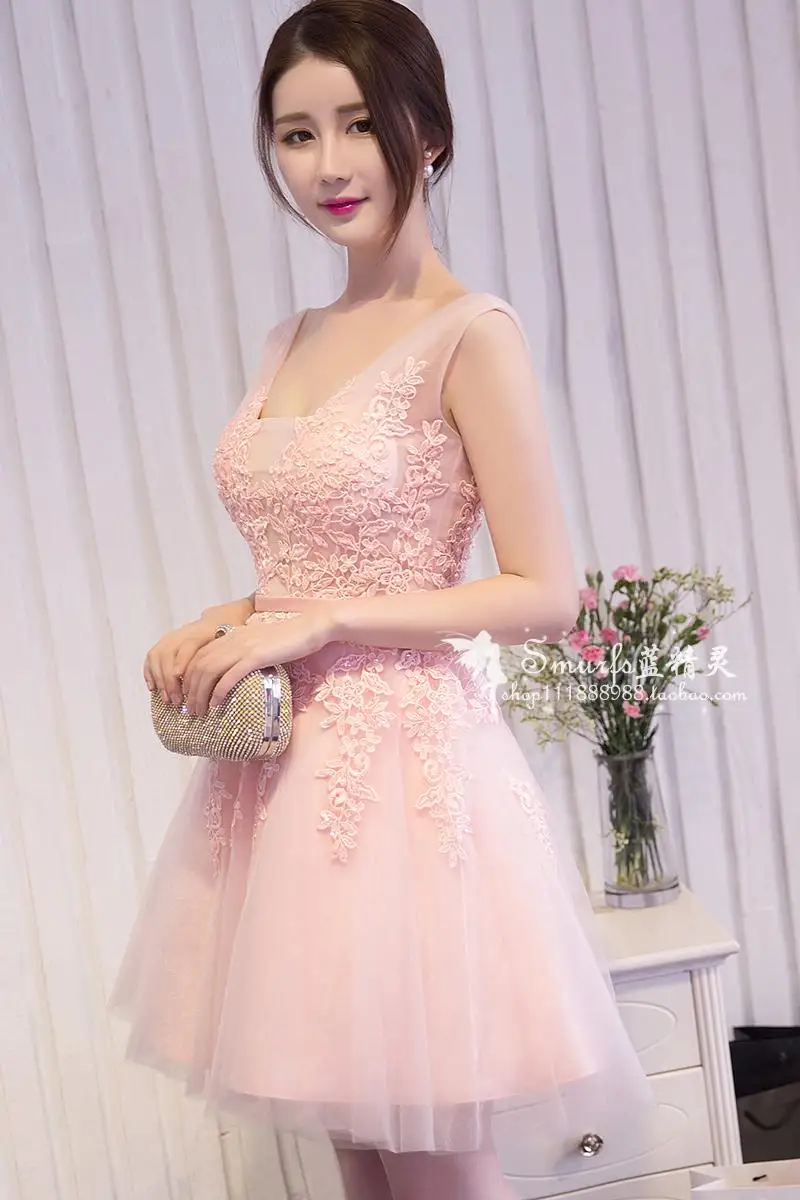Европейский стиль, весна, новое модное Брендовое женское банкетное платье с вышивкой, тонкое платье, wj192 - Цвет: pink