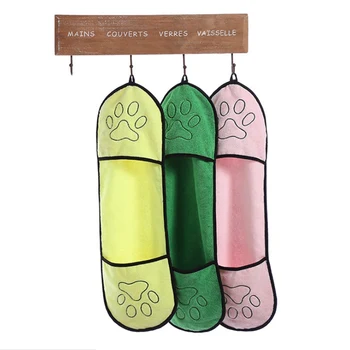 

Pet Dog Bath Towel Ultra-absorbent Microfiber Super Absorbent Pet Drying Towel Blanket With Pocket for Small Medium Large Dogs