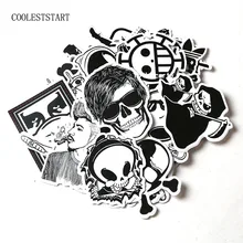 60 PCS Black and White Cool DIY Stickers For Skateboard Laptop Luggage Snowboard Fridge Phone Toy