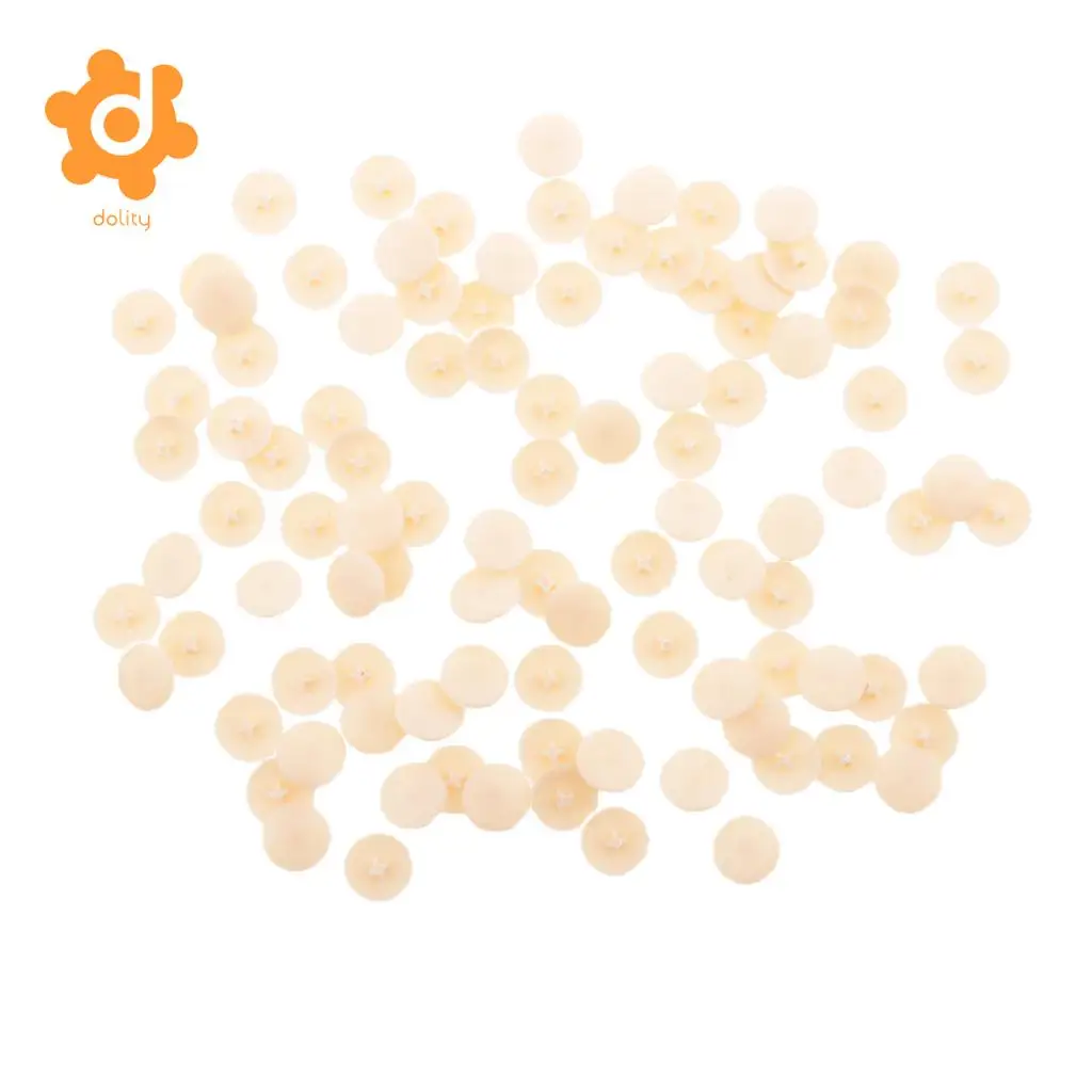 dolity Pack of 100 Cross Screw Cover Caps Washer Flip Tops self-tapping Beige 1