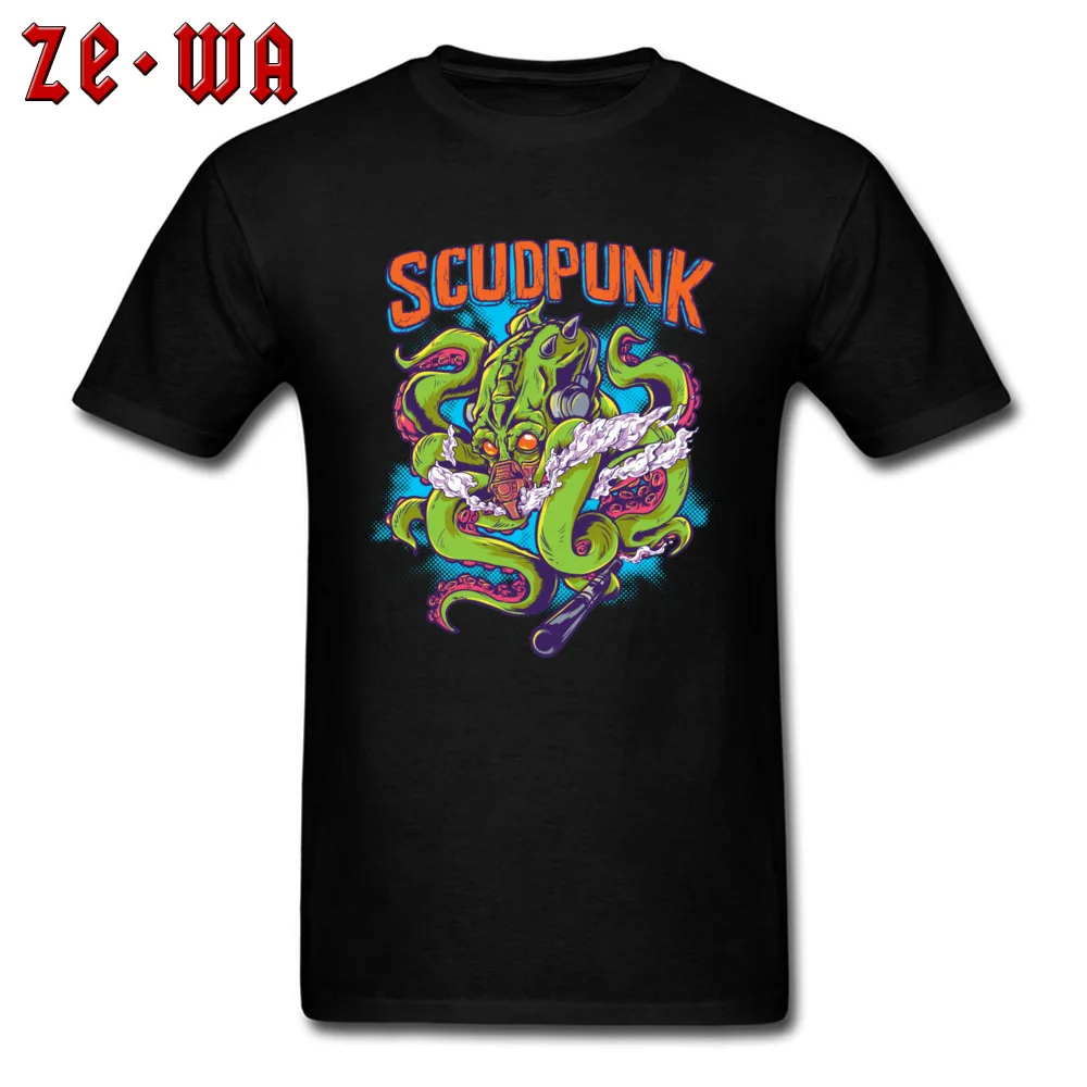 Godlike Octopus T Shirt Custom Short Sleeve Classic Crewneck 100% Cotton Fabric Tees Comics Clothing Shirt for Men ostern Day Godlike Octopus black