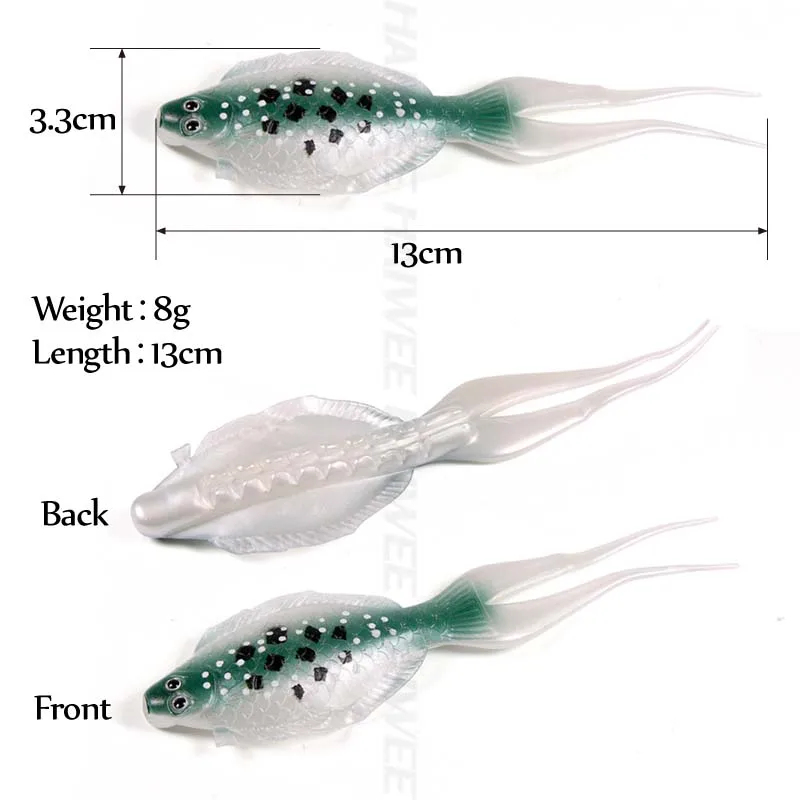 2 шт./13 см 8 г мягкие реалистичные рыболовные приманки с 3D глазами Pesca Leurre Souple Shad червь для джиг голова крючки