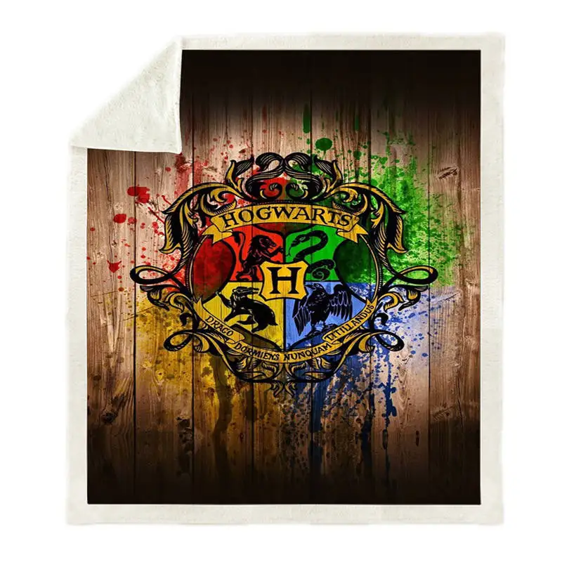 

Hogwarts Gryffindor 3D Print Sherpa Blanket Sofa Couch Hiking Picnic Quilt Cover Bedding Throw Fleece Blanket