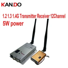 5 W 12ch 1.1G 1.2G 1.3G transceptor Sem Fio AV para cctv 1.2G Transmissor De Áudio E Vídeo de imagem transmissão transmissor FPV zangão