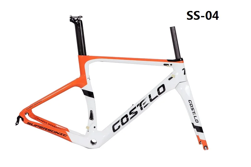 Flash Deal ROAD BICYCLE carbon fiber road bike frame fork clamp seatpost Carbon Road bicycle Frame disc thru axle road frame 15
