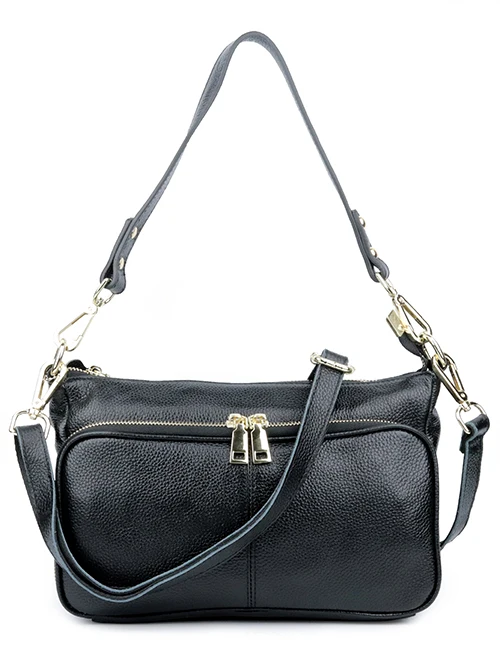 COMFROSKIN Премиум натуральная кожа женские сумки через плечо брендовые дизайнерские женские минималистичные сумки Горячая Распродажа - Цвет: Black