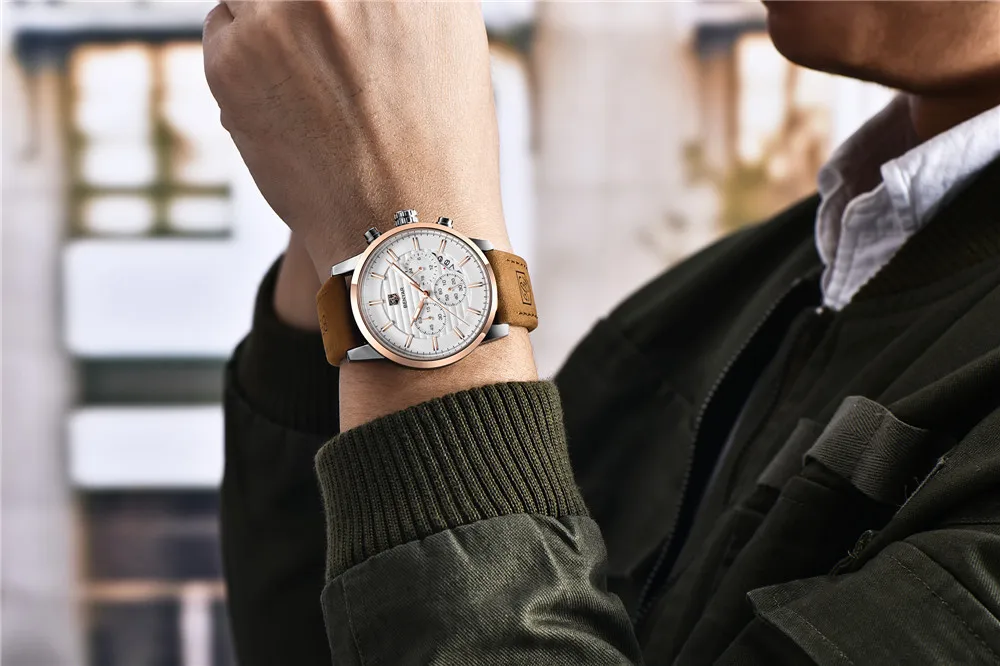 Часы мужские люксовый бренд BENYAR хронограф мужские спортивные часы модные водонепроницаемые кожаные кварцевые наручные часы Relogio Masculino