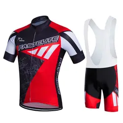 FASTCUTE 2018 Лето Для мужчин/wo Для мужчин's Pro Ropa Ciclismo/дышащий велосипед Костюмы/Quick-Dry гель нагрудник шорты Велосипедная форма комплект