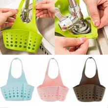 Porte-éponge pour évier de cuisine, salle de bain, filtre suspendu, organisateur, support exquis (couleur aléatoire)