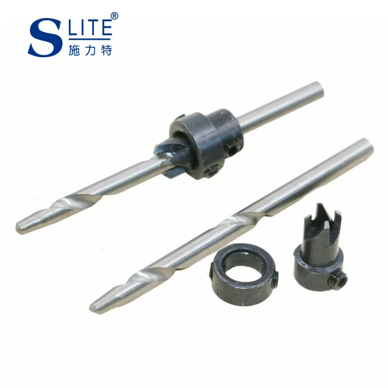 Slite 22PC Wood Screw Sharpening Knives Lapping Machine 7 Sets Of Woodworking Drill Bit Taper Hole Drilling Wooden Box  