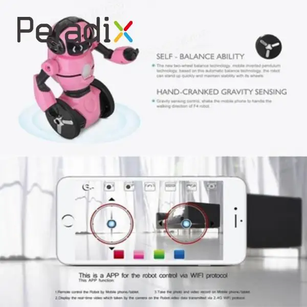 

Balance Robot Toys Intelligent Rc Balance Robot Tray Slot Remote Control White WIFI Camera App Control