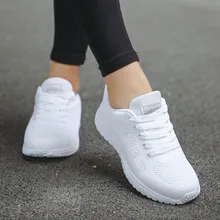 Sneakers Women Sport Shoes Lace-Up Beginner Rubber Fashion Mesh Round Cross Straps Flat Sneakers Running Shoes Casual Shoes