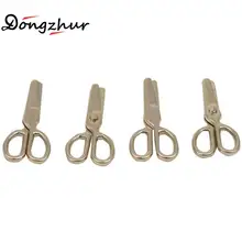 Миниатюрные игрушки dongzhur куклы мебель для дома 1:12 аксессуары для кукольного домика Металлические Мини серебряные металлические ножницы 4 шт. ножницы для моделирования