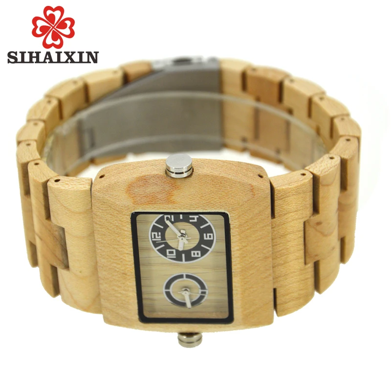 Wood Multifunction Quartz Mens Watches9