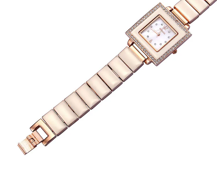 Бренд класса люкс продукт модные часы с кристаллами и бриллиантами из нержавеющей стали ремешок для часов простые деловые женские часы-браслет