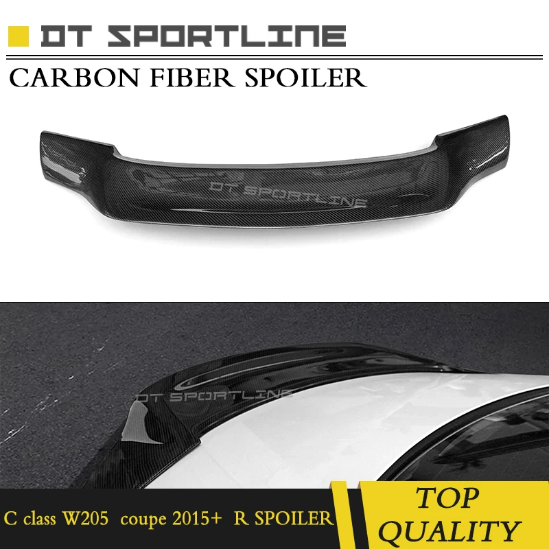 Real Carbon Fiber Rear Truck Tail Lip Wing for Mercedes W205 C205 C Class 2-door coupe C180 C200 C250 C300 C350 2015 + | Автомобили и