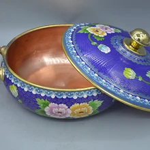 Cloisonne электромагнитная печь фиолетовый медный самовар утолщенная Бытовая чаша Старый Пекин Donglaishun чашеобразное блюдо