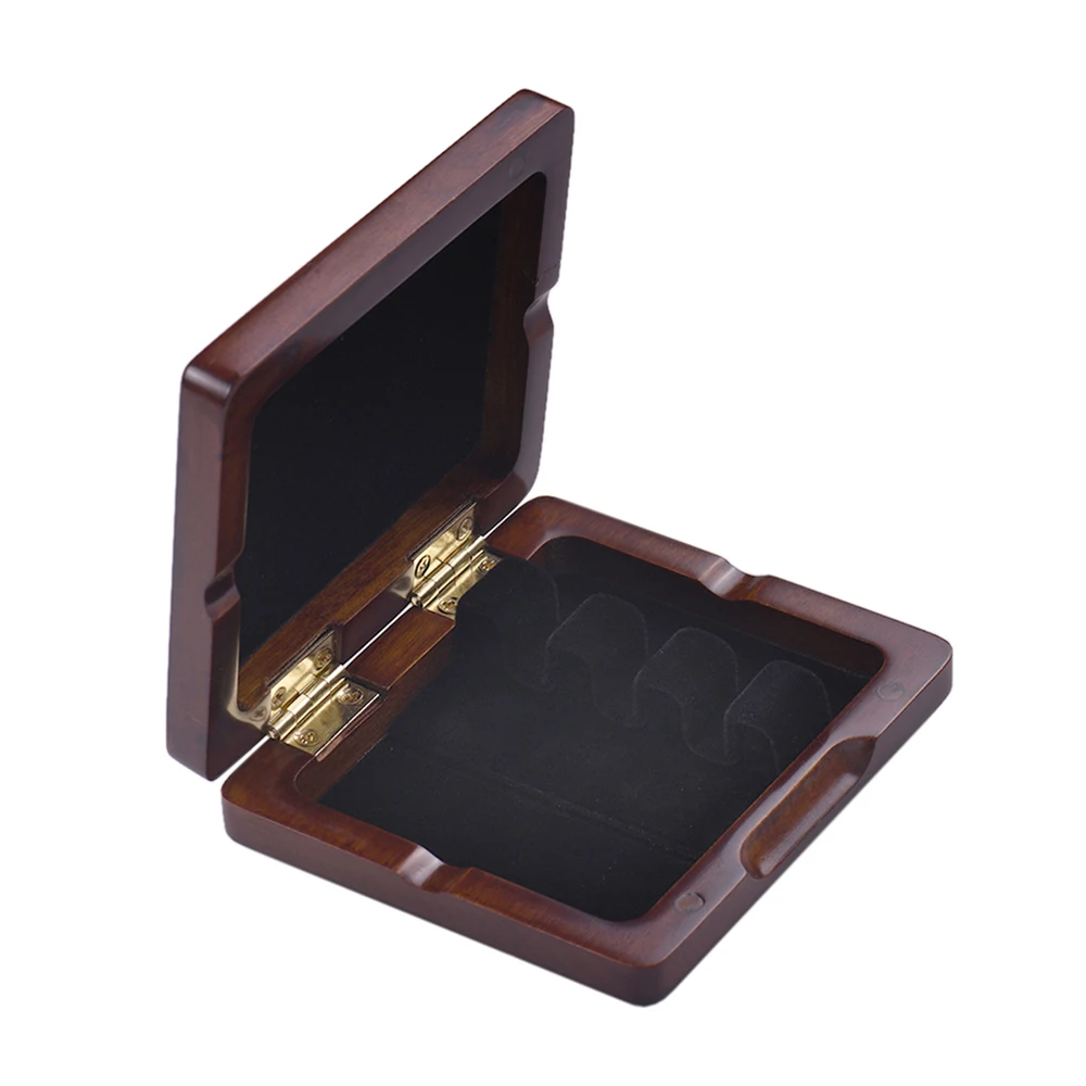 Wooden Bassoon Reed Case Maroon Hand Carved Bassoon Reed Box for 3pcs