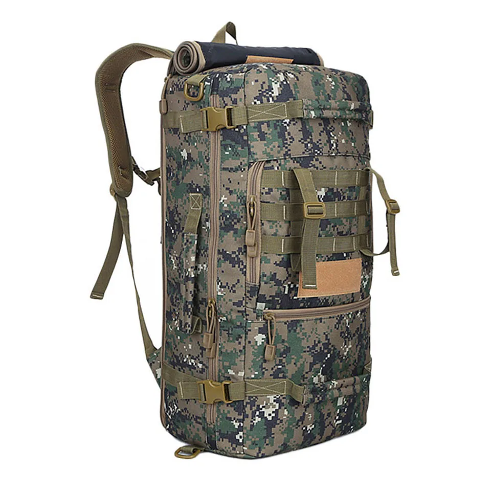 Местный Лев 50л вместительный мужской рюкзак для кемпинга военный тактический багаж сумка на плечо Мужская функциональная универсальная сумка - Цвет: Digital Camouflage
