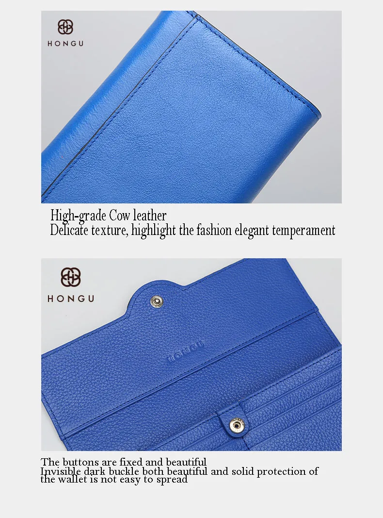 100% Genuine Cowhide Leather Women Wallets Short Coin Purse Clutch Wrist Bag Girl Coin Pocket Fashion Brand Multi-function Purse  H10290908_07