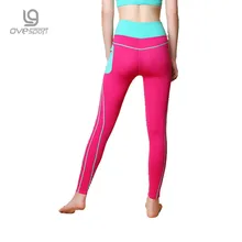 Новая мода тренировки Леггинсы для женщин Фитнес Костюмы для Для женщин с карманом упругие Сращивание женщина gyming Брюки для девочек сжатия Леггинсы