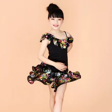 Для девочек Танцы Disfraces Дети платье для латиноамериканских танцев платье для танцев От 2 до 16 лет Детский костюм Танго Румба ча-ча костюмы