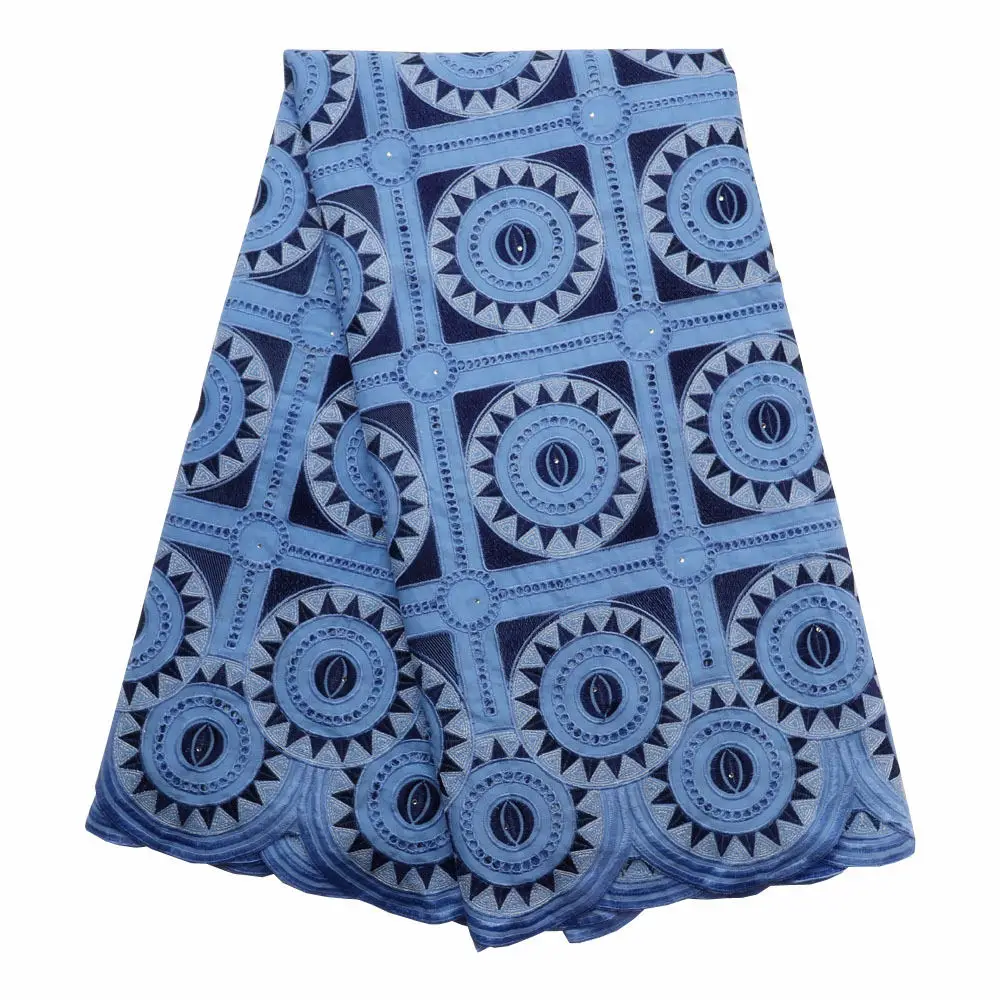 Швейцарская вуаль кружева в швейцарском стиле высокого качества вышивка дизайн 024 Тюль кружевная ткань африканская швейцарская вуаль кружевная ткань - Цвет: sky blue