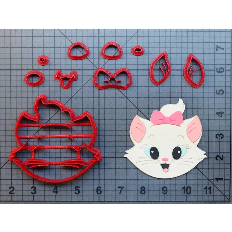 

Aristocat Cat Fondant Cutters Cookie Cutter Set Custom Made 3D Printed Cake Decorating Tools Fondant Baking Cake Mold