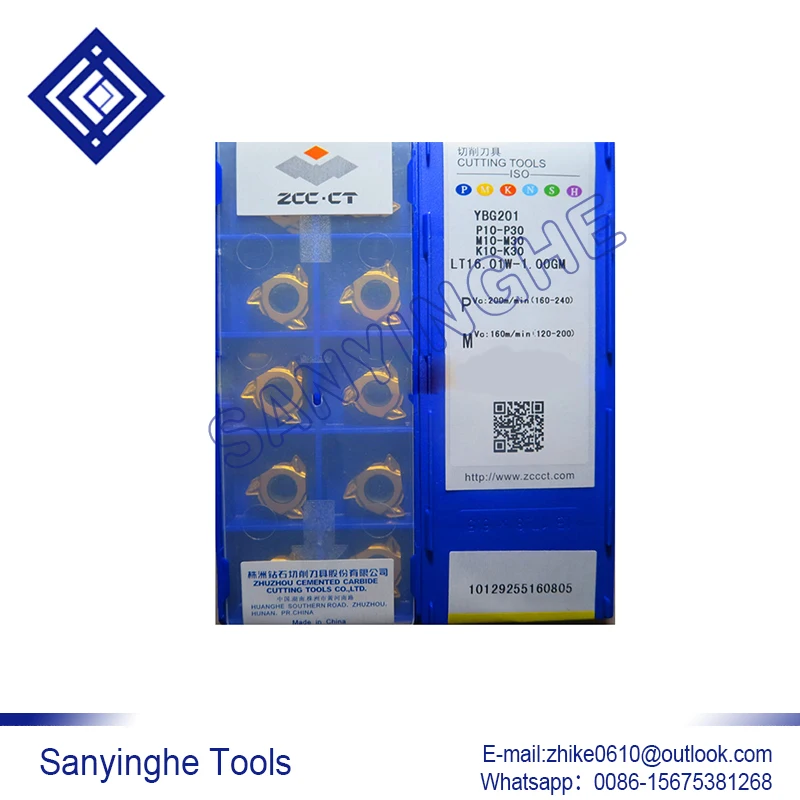 

10pcs/lots YBG201 LT16.01W-1.00GM cnc carbide threading inserts, turning inserts