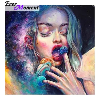 

Ever Moment Diamond Painting Woman Full Square Drill Mosaic Picture Of Rhinestone Diamond Embroidery Decoration Home 3F021