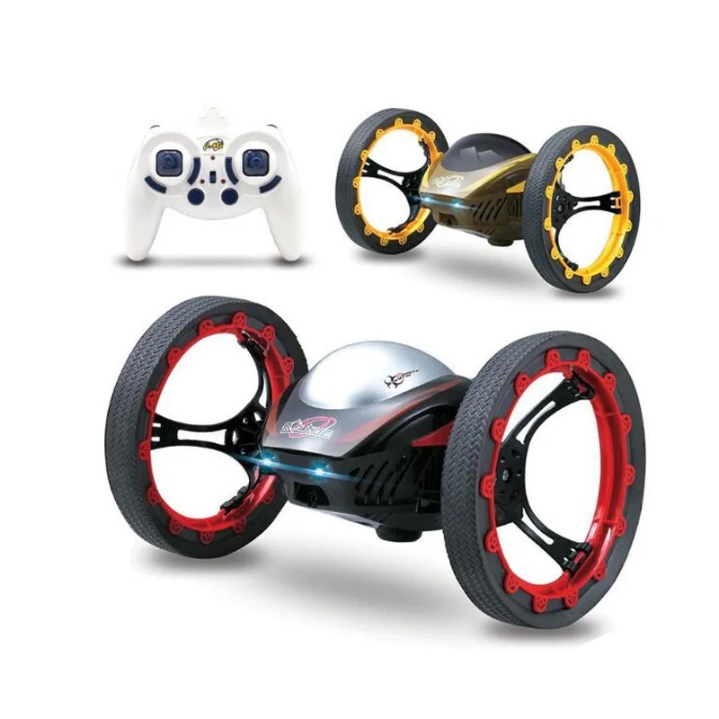

2.4GHz 17cm RC Bounce With Flexible Wheels Rotation LED Light Remote Control Robot Model Toys Children Birthday Gifts Jouet