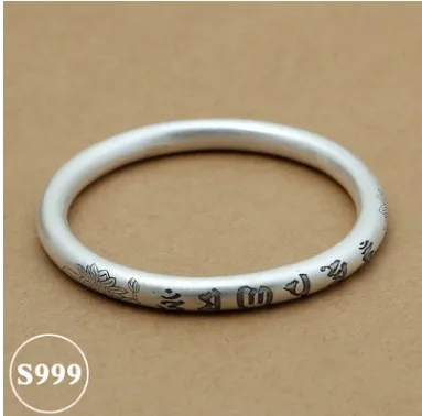 

100% silver 999 women bangles ladies bangles Buddha bangle