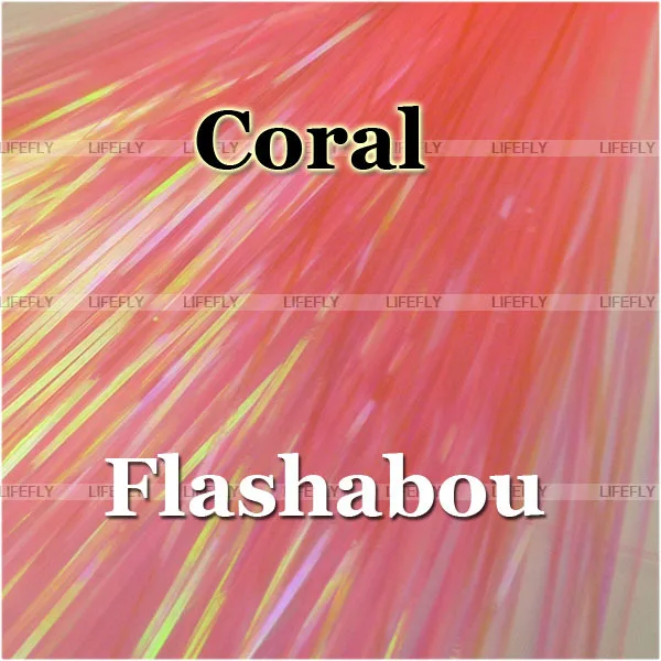 

Coral Color, 20 Packs Flashabou, Micro, Holographic Tinsel, Mylar Metallic Tinsel, Flat Flash, Fly Jig Tying, Lure Making