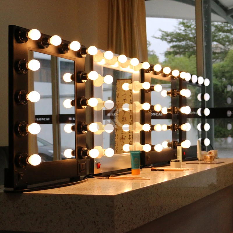 Simple and decent profession aluminum framed makeup artist mirror with