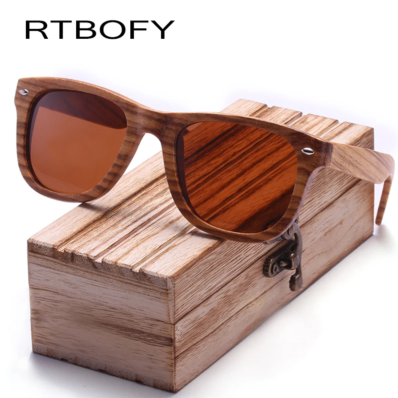 RTBOFY DESIGN HAND MADE Wooden Sunglasses Men/Women Retro Polarized Sun Glasses 100% UV Protection Eyewear | Аксессуары для одежды