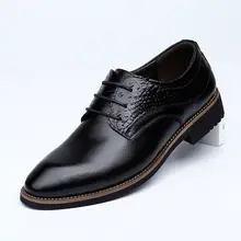 2017 font b Men b font Genuine Leather Dress font b Shoes b font Oxfords font