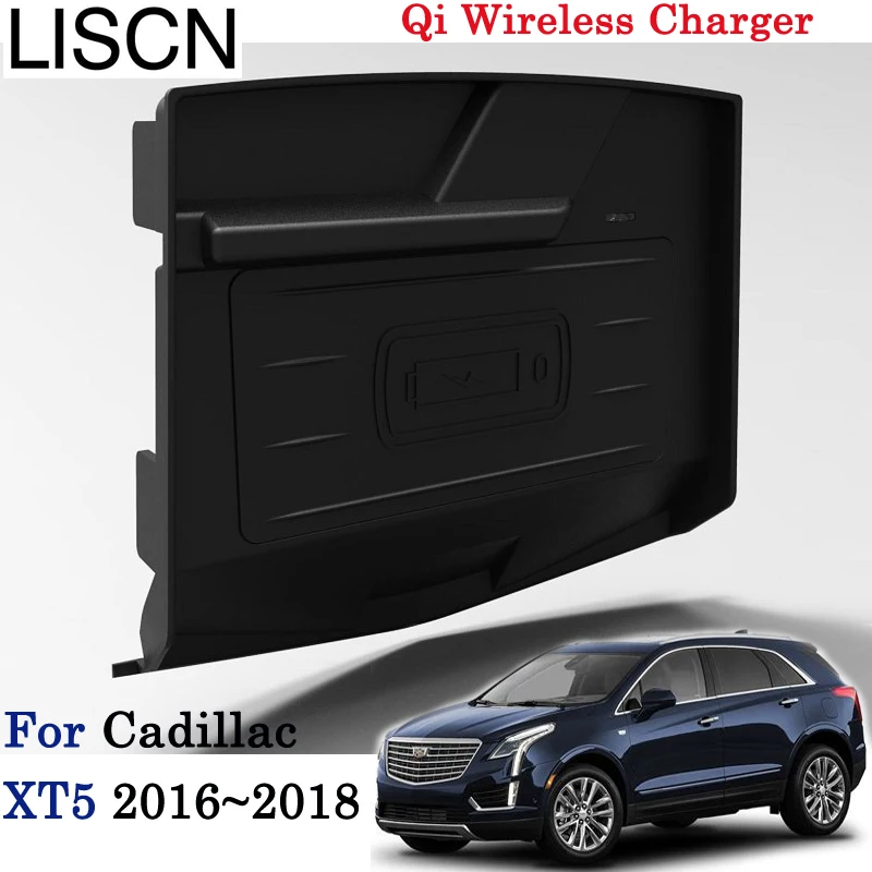 Qi Беспроводное зарядное устройство для Cadillac XT5 2016 ~ 2018 держатель телефона умная