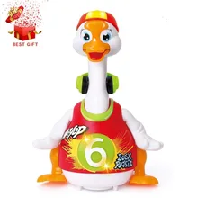 Личи Гусь Детские танцы хип-хоп качели 6 месяцев, Супер забавный эквалайзер развивающие игрушки Гибкие прогулки/светильник/Музыка