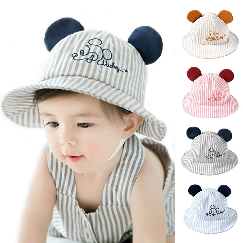 

3d Ears New Toddler Infant Kids Summer Hats For Babies Sun Cap Summer Outdoor Spring Baby Hats Caps Sun Beach Cotton Hat