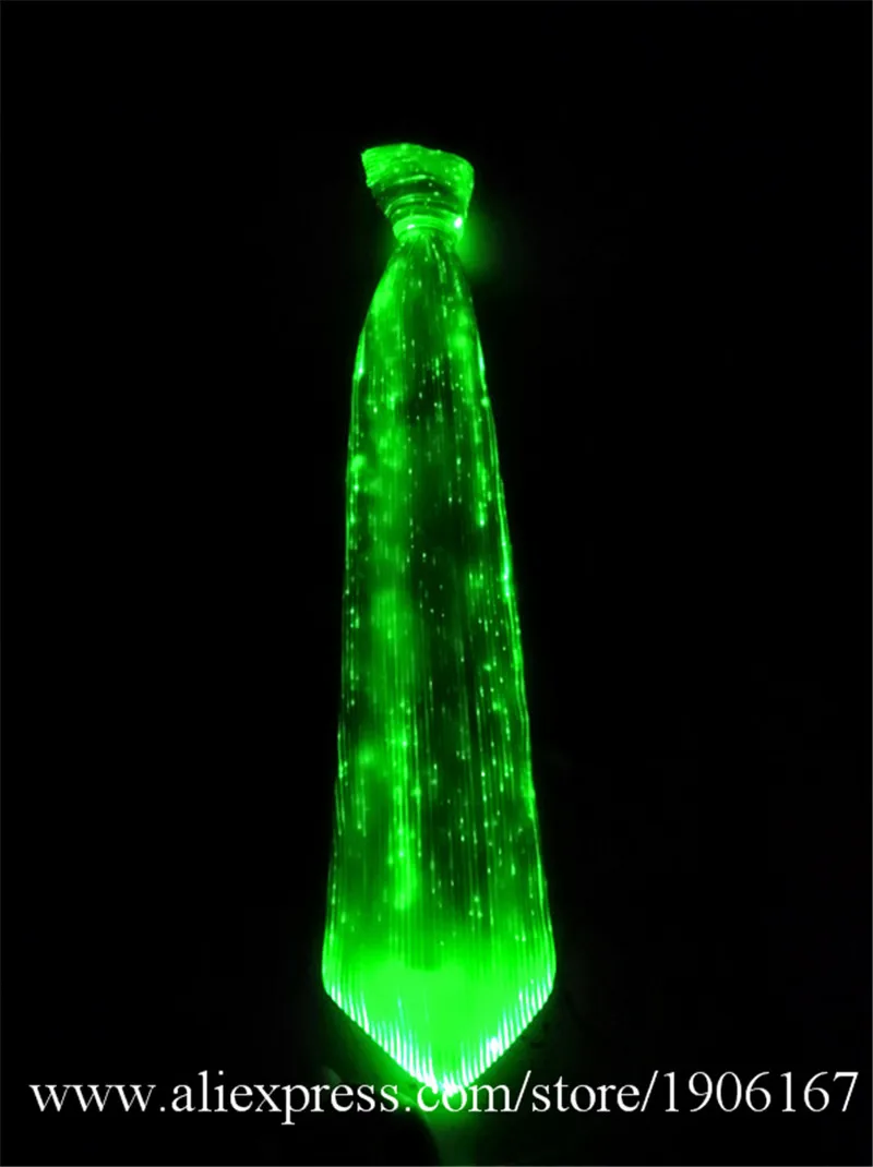 LED fiber light tie party party tie men's light color color stage show tie4