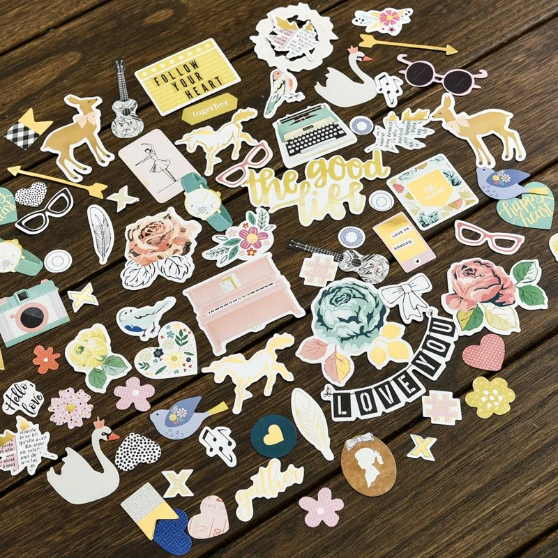 

Good Life Colorful Cardstock Die Cuts for Scrapbooking/Card Making/Journaling Project DIY Craft Love You