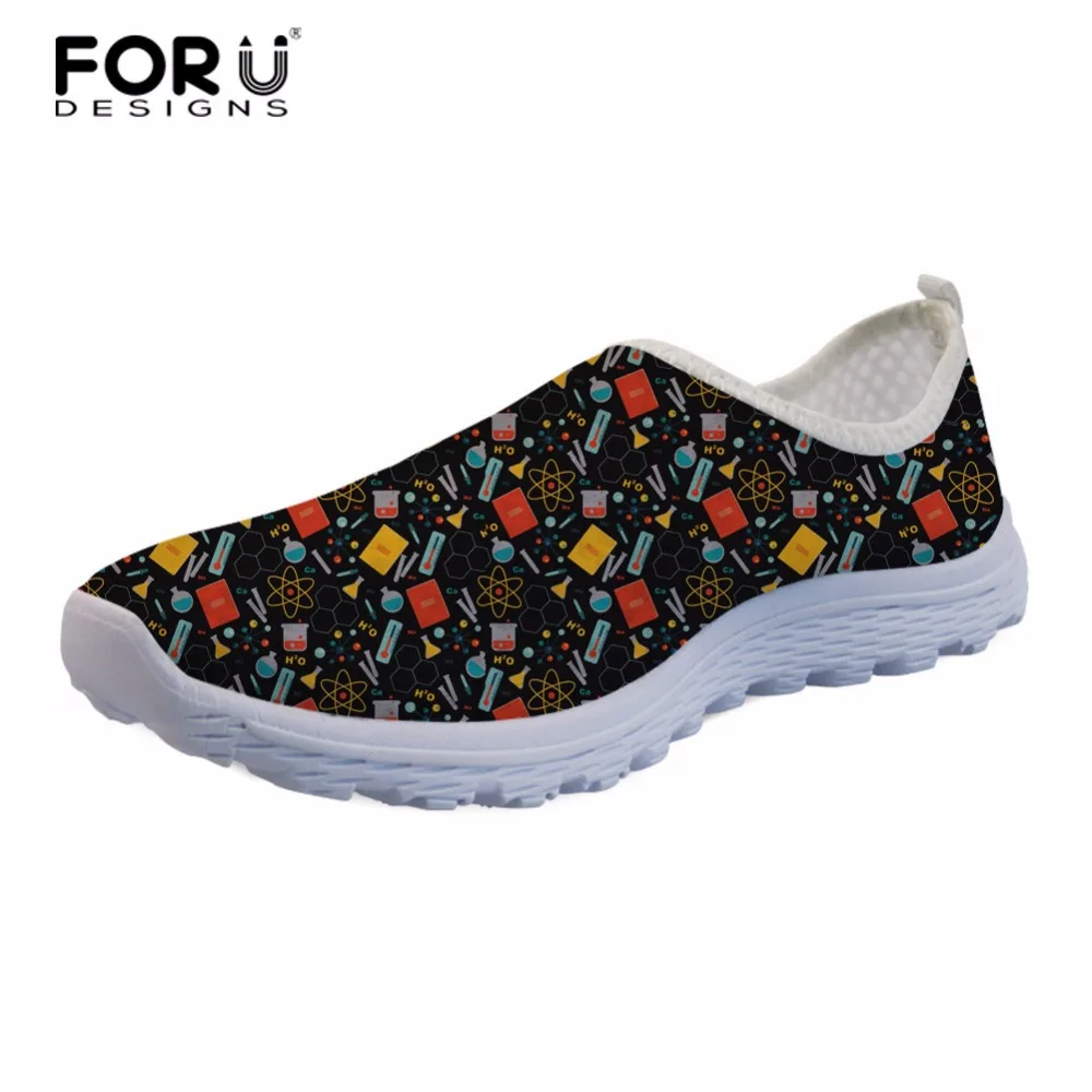 

FORUDESIGNS Medical Equipment Pattern Women Casual Mesh Sneakers Girls Lightweight Walking Shoes Breathable Slip on Shoes