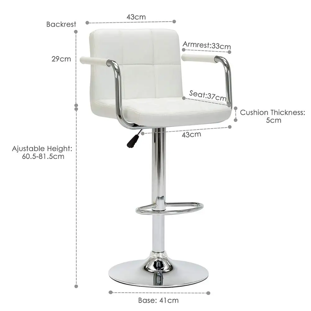 Bar Chair Cuban Bar Stools/Counter Stools with Arms Set of 2, Modern Swivel Kitchen Breakfast Chair with Backs and Footrest DE Bar Chair Cuban Bar Stools/Counter Stools with Arms Set of 2, Modern Swivel Kitchen Breakfast Chair with Backs and Footrest DE