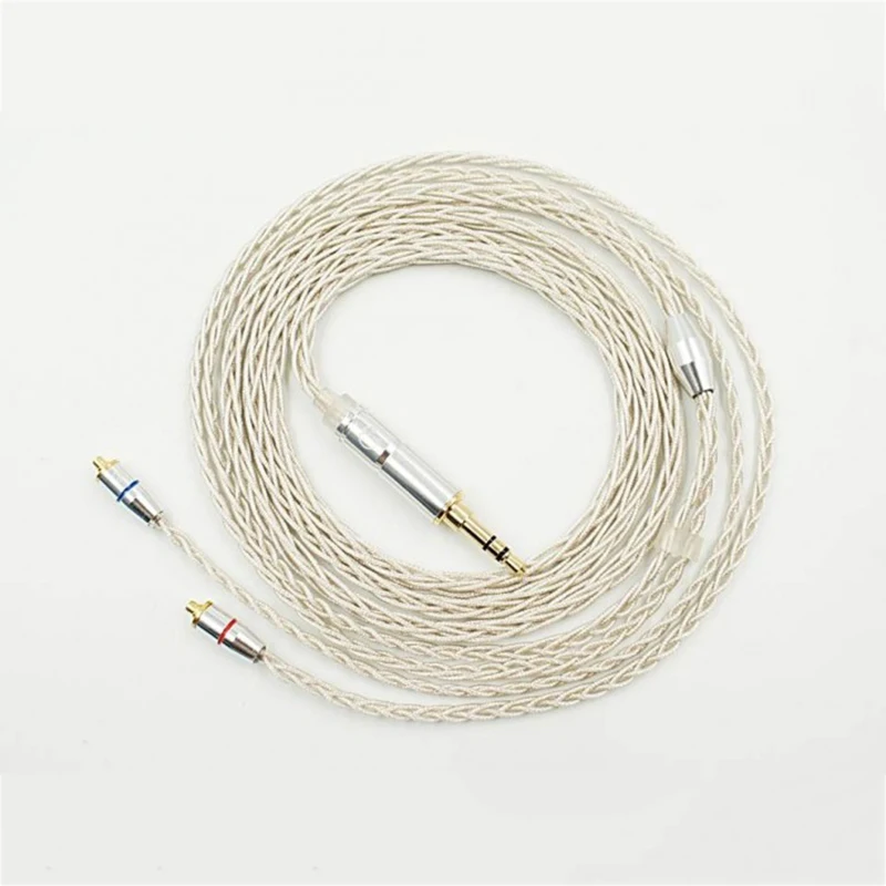 LZ MMCX Earphone Cable 2.5mm Balanced/3.5mm 8 Core Silver-Plated MMCX HiFi Upgrade Cable For LZ A3 A3s A4 A5 Shure Earphones