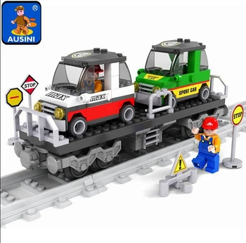 

Model building kits compatible with city train rail 022 3D blocks Educational model building toys hobbies for children