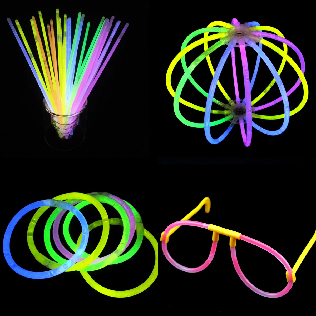 100 Pcs / Lot Event & Party Supplies Disposable DIY Neon Stick Luminous