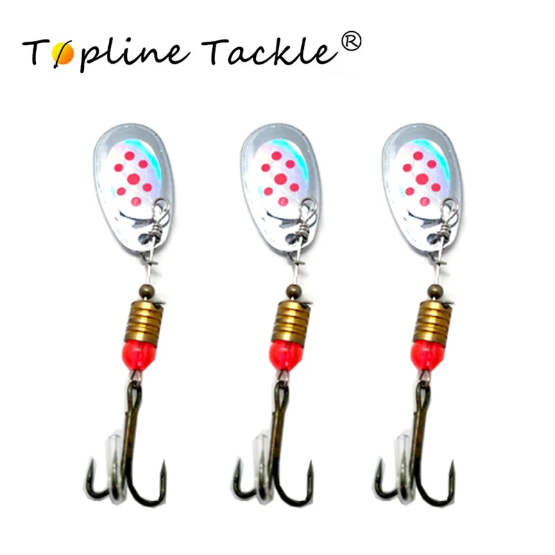 TopLine Tackle Fishing Spoon Spinner Metal Lure Bait Hard Fish Spoons Baits Artificial Sequins Hook metal sequins Bass Tackle